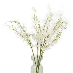 Lemon Pavilion Furniture and Decor Cymbidium Spray (Single Stem Flower) - L10 x W24 x H95 cm - White - thumbnail 3