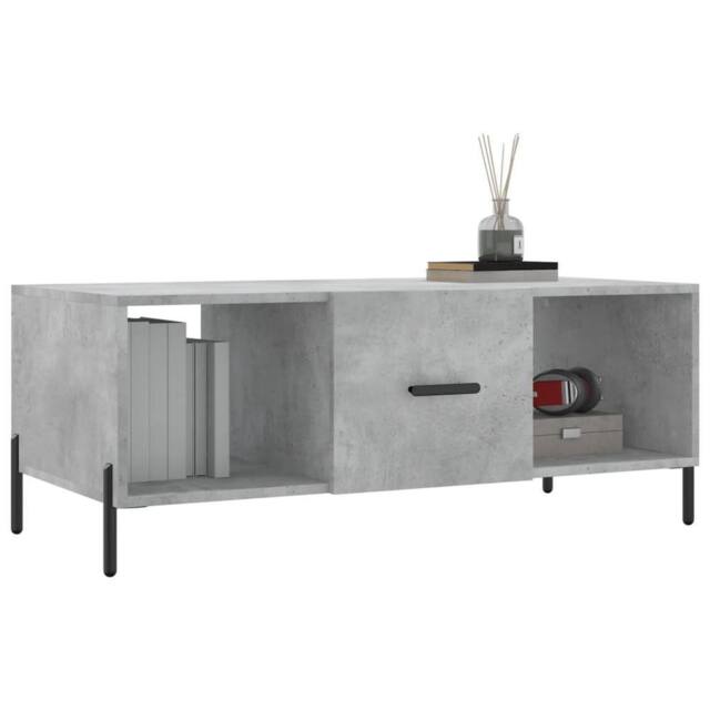Berkfield Home Decorative Coffee Table Concrete Grey 102x50x40 cm Engineered Wood - Size: 102 x 50 x 40 cm - image 1