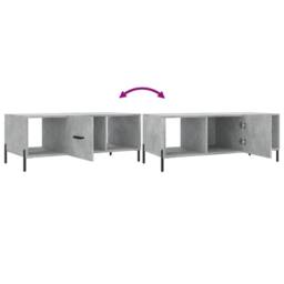 Berkfield Home Decorative Coffee Table Concrete Grey 102x50x40 cm Engineered Wood - Size: 102 x 50 x 40 cm - thumbnail 9