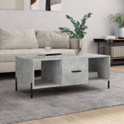 Berkfield Home Decorative Coffee Table Concrete Grey 102x50x40 cm Engineered Wood - Size: 102 x 50 x 40 cm - thumbnail 2