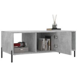 Berkfield Home Decorative Coffee Table Concrete Grey 102x50x40 cm Engineered Wood - Size: 102 x 50 x 40 cm - thumbnail 4