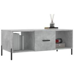 Berkfield Home Decorative Coffee Table Concrete Grey 102x50x40 cm Engineered Wood - Size: 102 x 50 x 40 cm - thumbnail 1
