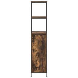 Berkfield Home Durable Bathroom Cabinet with Shelves Smoked Oak 36x35x165 cm in Brown - Size: 36 x 35 x 165 cm - thumbnail 6