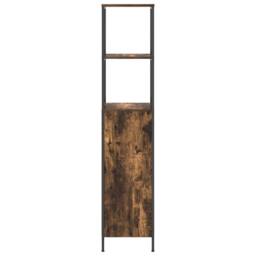 Berkfield Home Durable Bathroom Cabinet with Shelves Smoked Oak 36x35x165 cm in Brown - Size: 36 x 35 x 165 cm - thumbnail 7
