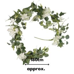 Marco Paul 180cm Hanging Garland with Fake Hydrangea - thumbnail 6