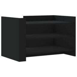 Berkfield Home Coffee Table Black 80x50x50 cm Engineered Wood - Size: 80 x 50 x 50 cm - thumbnail 2