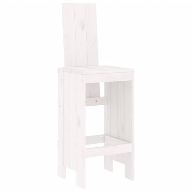 Berkfield Home Beautiful Bar Stools 2 pcs White 40x42x120 cm Solid Wood Pine - Size: 40 x 42 x 120 cm - image 1