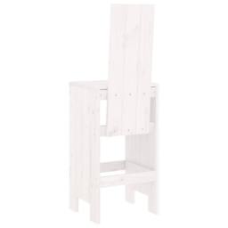 Berkfield Home Beautiful Bar Stools 2 pcs White 40x42x120 cm Solid Wood Pine - Size: 40 x 42 x 120 cm - thumbnail 6