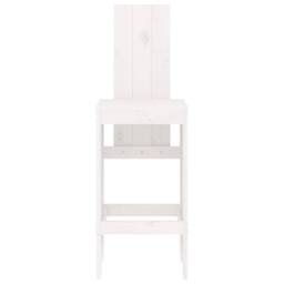 Berkfield Home Beautiful Bar Stools 2 pcs White 40x42x120 cm Solid Wood Pine - Size: 40 x 42 x 120 cm - thumbnail 4