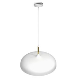 Milagro Lincoln White Pendant Lamp 45 cm Hand Made Scandi Style Gold Interior - thumbnail 3