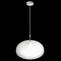 Milagro Lincoln White Pendant Lamp 45 cm Hand Made Scandi Style Gold Interior - thumbnail 4