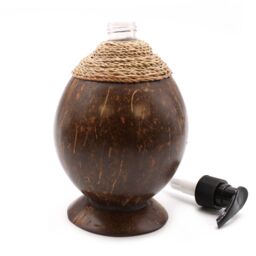 KDMD Natural Coconut Soap Dispenser - 300ml in Brown - thumbnail 3