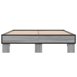Berkfield Home Bed Frame without Mattress Grey Sonoma 140x200 cm - thumbnail 4