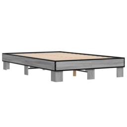 Berkfield Home Bed Frame without Mattress Grey Sonoma 140x200 cm - thumbnail 3
