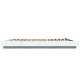 Berkfield Home Durable Bed Frame with LED Lights without Mattress White 160x200cm - Size: 160x200 cm - thumbnail 6