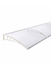 "Living and Home 106""x39"" Window Door Awning Canopy w/ Plastic Cover & Aluminum Brackets for Porch, Patio, Deck, Protect Against Light, Rain and Snow" - thumbnail 5