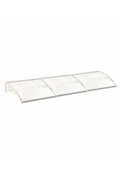 "Living and Home 106""x39"" Window Door Awning Canopy w/ Plastic Cover & Aluminum Brackets for Porch, Patio, Deck, Protect Against Light, Rain and Snow" - thumbnail 4