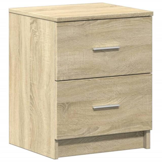 Berkfield Home Bedside Cabinet with 2 Drawers Sonoma Oak 40x36x50 cm in Light Oak - Size: 40 x 36 x 50 cm - image 1