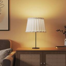 Berkfield Home Lamp Shade White √ò40x26 cm Wicker - Size: 40x26 cm