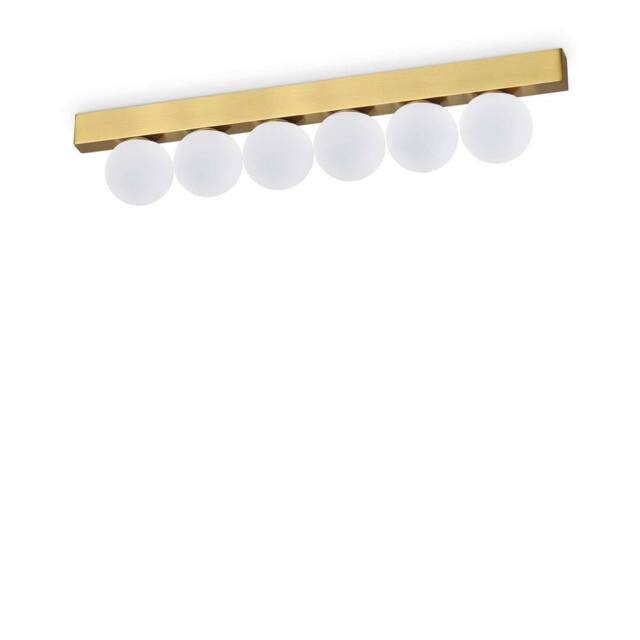 Netlighting Ping Pong 6 Light Globe Ceiling Light Brass 1500Lm 3000K in Gold