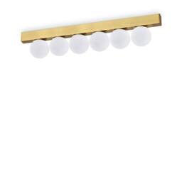 Netlighting Ping Pong 6 Light Globe Ceiling Light Brass 1500Lm 3000K in Gold