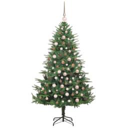 Berkfield Home Artificial Pre-lit Christmas Tree with Ball Set Green 180 cm - thumbnail 3