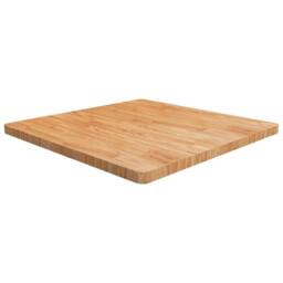 Berkfield Home Square Table Top Light Brown 90x90x4cm Treated Solid Wood Oak - Size: 90 x 90 x 4 cm - thumbnail 2