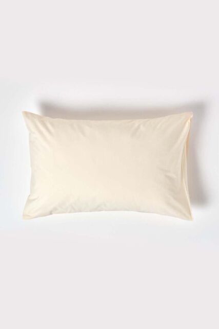 Homescapes Egyptian Cotton Housewife Pillowcase 200 TC, Standard Size in Cream - image 1