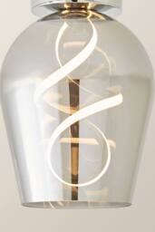 ValueLights Helix Smoked Glass Integrated LED Ceiling Light in Mid Grey - thumbnail 4