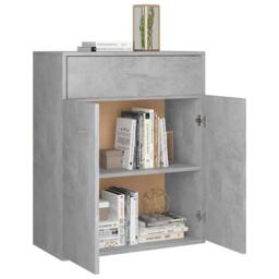 Berkfield Home Sideboard Concrete Grey 60x30x75 cm Engineered Wood - Size: 60 x 30 x 75 cm - thumbnail 5