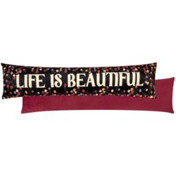 Furn . La Vida Life Is Beautiful Velvet Draught Excluder - thumbnail 1