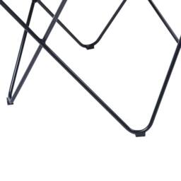 Wyld and Coco Velvet Sling Butterfly Chair - Black Velvet Black Hairpin Legs - thumbnail 7