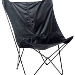 Wyld and Coco Velvet Sling Butterfly Chair - Black Velvet Black Hairpin Legs - thumbnail 2