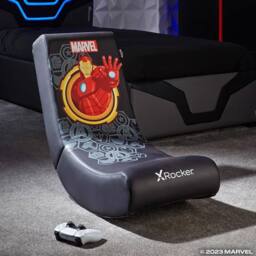 X Rocker Official Marvel Floor Rocker Gaming Chair for Kids in Gold