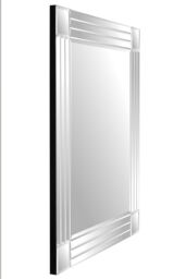 MirrorOutlet Milton All Glass Bevelled Square Corner Mirror 68 x 58 CM in Silver - Size: 1 Pack - thumbnail 5