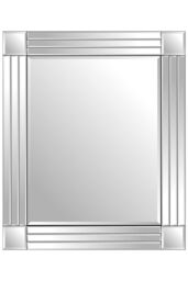 MirrorOutlet Milton All Glass Bevelled Square Corner Mirror 68 x 58 CM in Silver - Size: 1 Pack - thumbnail 3