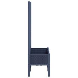 Berkfield Home Garden Planter with Trellis Blue Grey 80x40x142 cm PP - Size: 80 x 40 x 142 cm - thumbnail 4