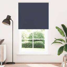 Berkfield Home Roller Blind Blackout Coffee 150x150 cm Fabric Width 146.6 cm Pol… in Blue