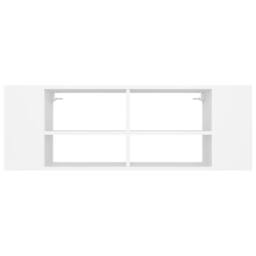 Berkfield Home Wall-Mounted TV Cabinet White 102x35x35 cm Engineered Wood - Size: 102 x 35 x 35 cm - thumbnail 4