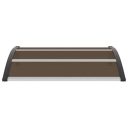 Berkfield Home Door Canopy Black 120x100 cm PC - thumbnail 2