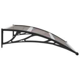 Berkfield Home Door Canopy Black 120x100 cm PC - thumbnail 3