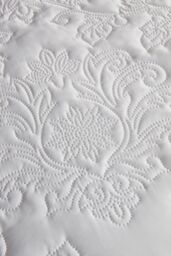 Serene 'Avery Stripe' Pinsonic Soft Touch Duvet Cover Set in White - Size: King - thumbnail 5