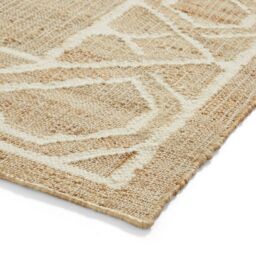 The Rug Shop UK Beige Border Modern Geometric Jute Easy To Clean Area Rug - Size: 160 cm x 230 cm - thumbnail 8