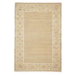 The Rug Shop UK Beige Border Modern Geometric Jute Easy To Clean Area Rug - Size: 160 cm x 230 cm - thumbnail 9