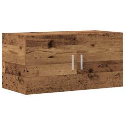 Berkfield Home Wall Cabinet Old Wood 80x39x40 cm Engineered Wood in Brown - Size: 80 x 39 x 40 cm - thumbnail 2