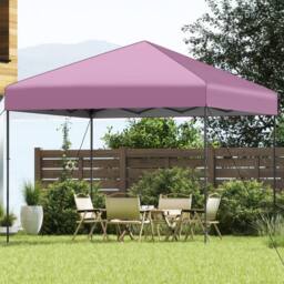 NESTLUNE 300×295cm Foldable Outdoor Patio Sun Shelter Gazebo in Pink - Size: 100 cm x 100 cm - thumbnail 6
