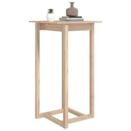 Berkfield Home Bar Table 60x60x110 cm Solid Wood Pine in Natural - Size: 60 x 60 x 110 cm - thumbnail 5