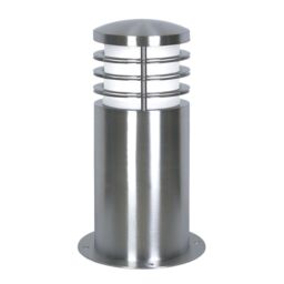 Netlighting Sandbanks 1 Light Outdoor Mini Bollard Light Stainless Steel IP44 E27 in Grey - thumbnail 1