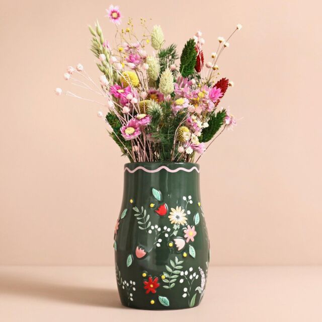 Lisa Angel Women's Forest Green Flower Vase in Dark Green - image 1