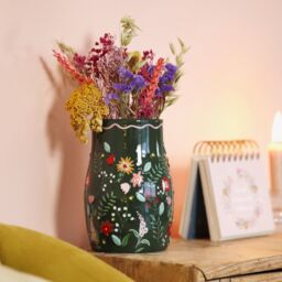 Lisa Angel Women's Forest Green Flower Vase in Dark Green - thumbnail 2